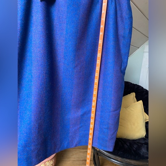 NWT Triona Design Donegal Wool Tweed Pencil Skirt UK 18 Blue Purple - Picture 11 of 13